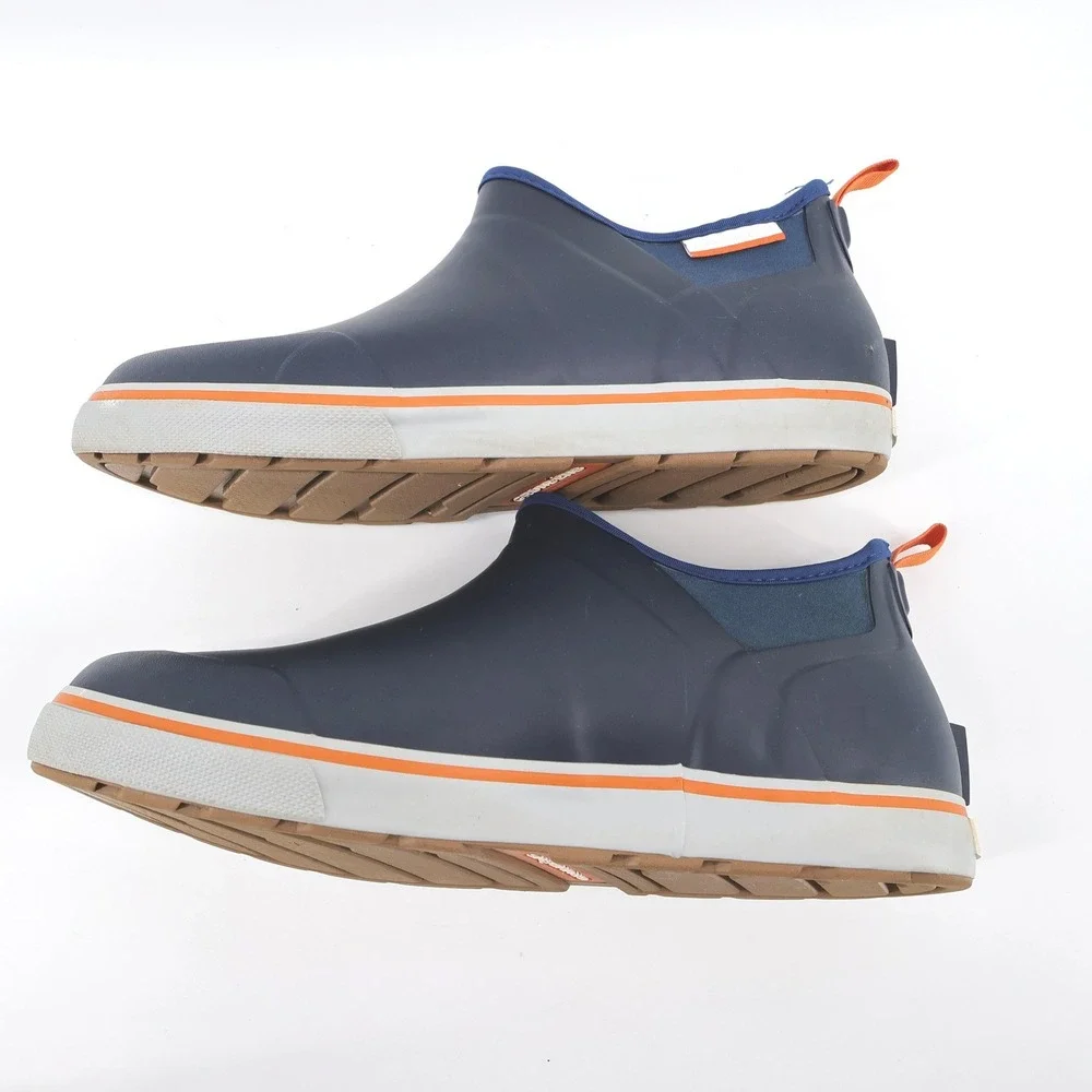 Grundens Deck Boss Slip On Waterproof Ankle Boots Anchor Blue Mens 11